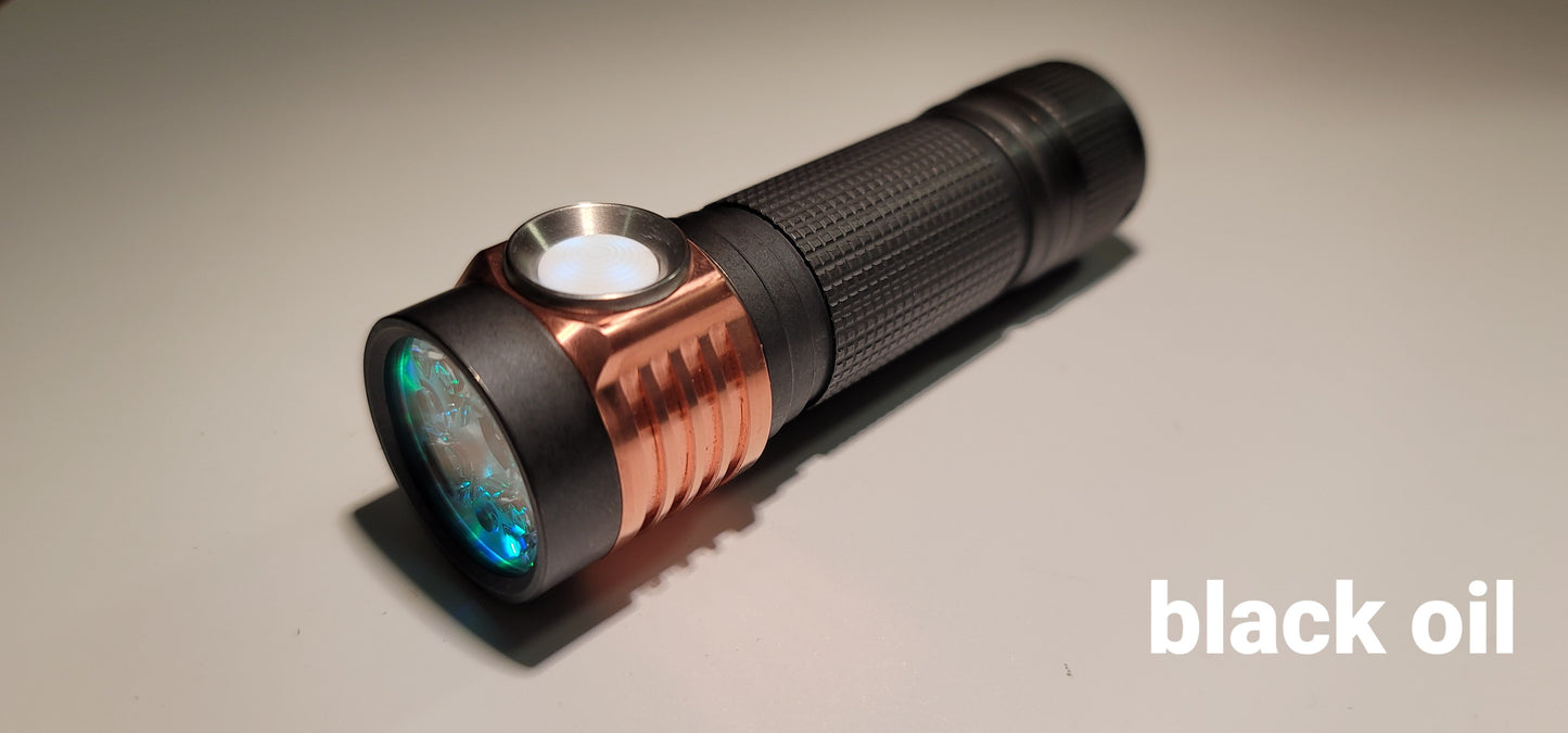 Emisar D4V2 Titanium High Power LED Flashlight *CUSTOM BUILD-TO-ORDER* CUSTOM ANODIZED BLACK OIL