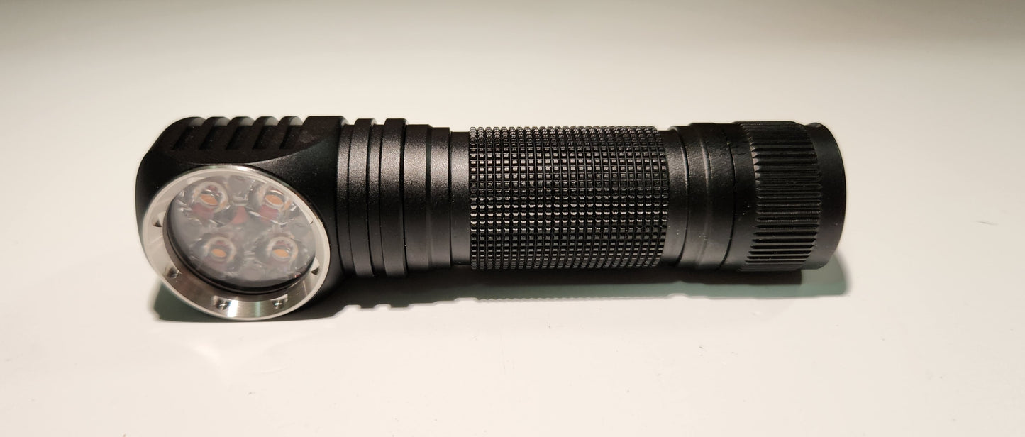 Emisar DW4 18650 Right Angle LED Flashlight *CUSTOM BUILT-TO-ORDER* BLACK