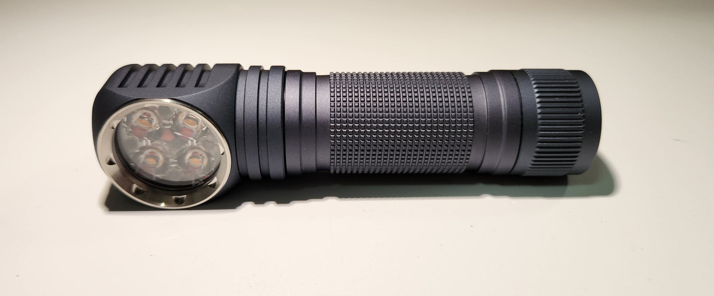 Emisar DW4 18650 Right Angle LED Flashlight *CUSTOM BUILT-TO-ORDER* GRAY