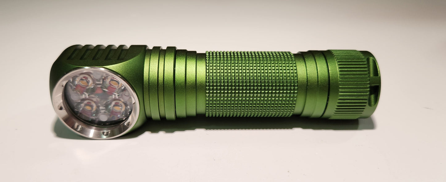 Emisar DW4 18650 Right Angle LED Flashlight *CUSTOM BUILT-TO-ORDER* GREEN