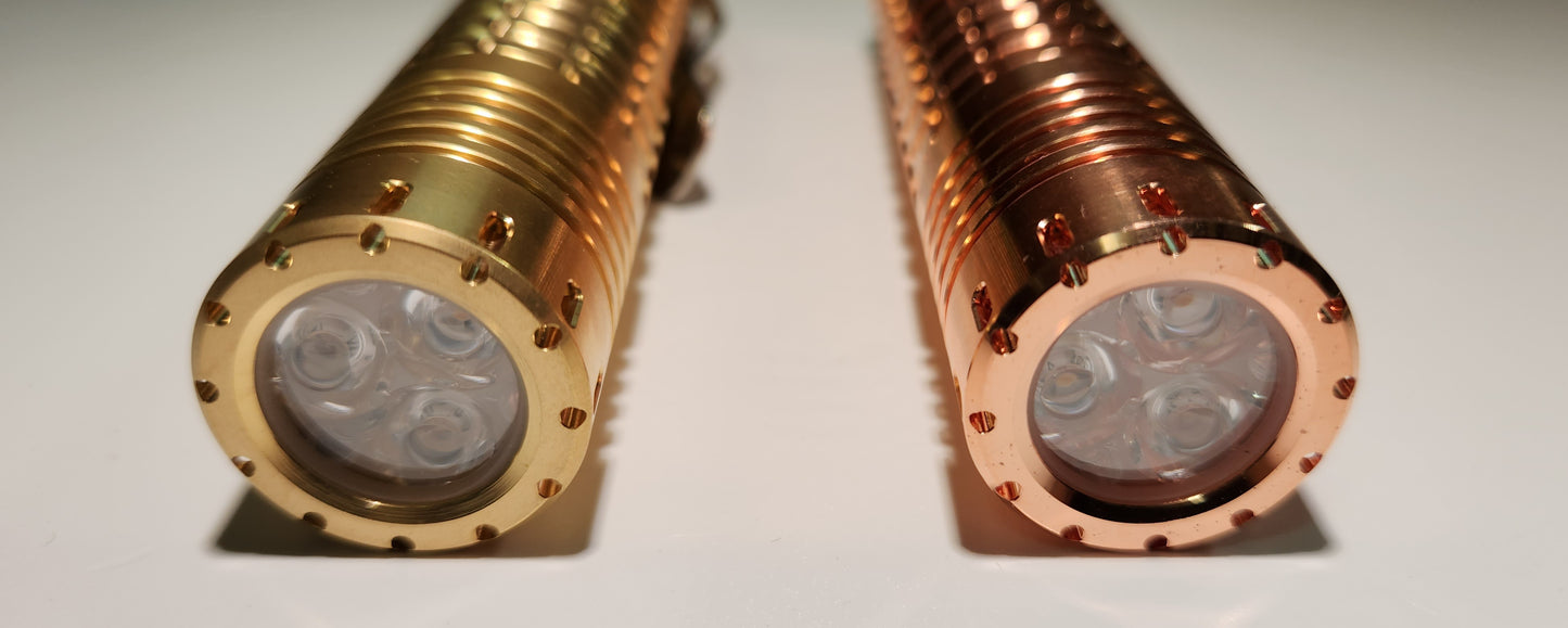 ReyLight Dawn Triple V2.2 - Copper, Brass, Nichia 519a 4000K R9080