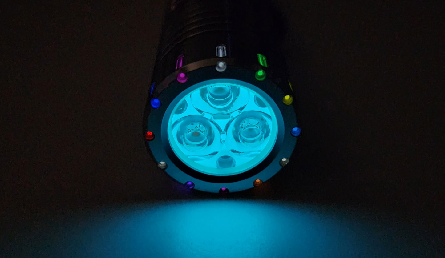 ReyLight Dawn Triple V2 Titanium Custom LED Flashlight