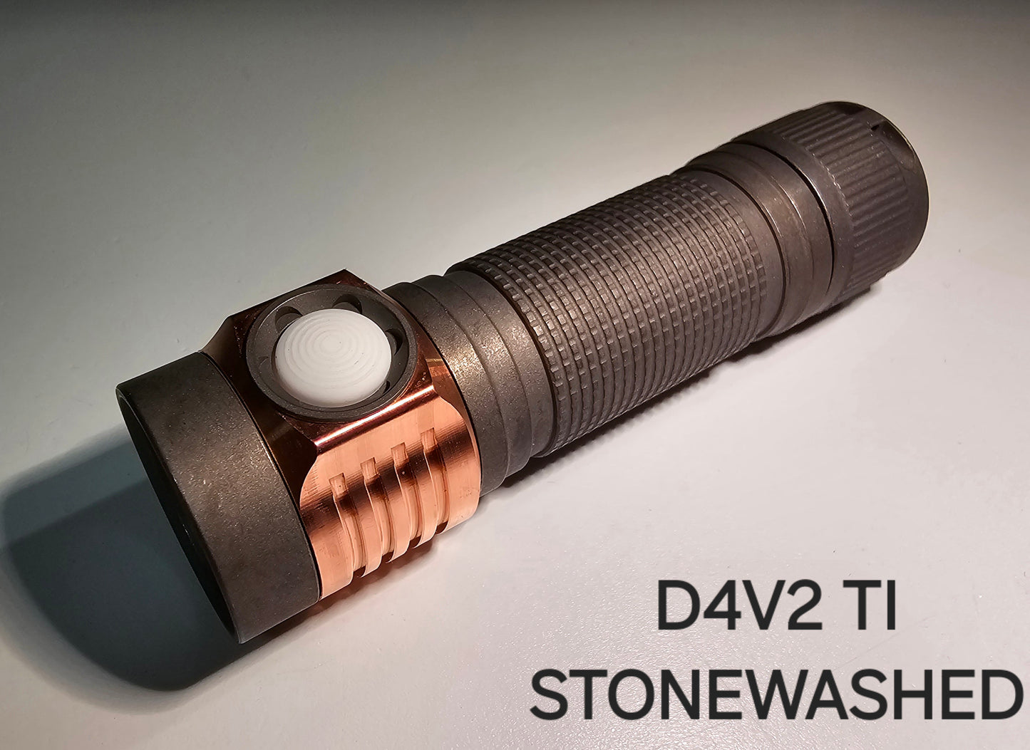 Emisar D4V2 Titanium High Power LED Flashlight *CUSTOM BUILD-TO-ORDER* STONEWASHED TITANIUM $5 ADDITIONAL
