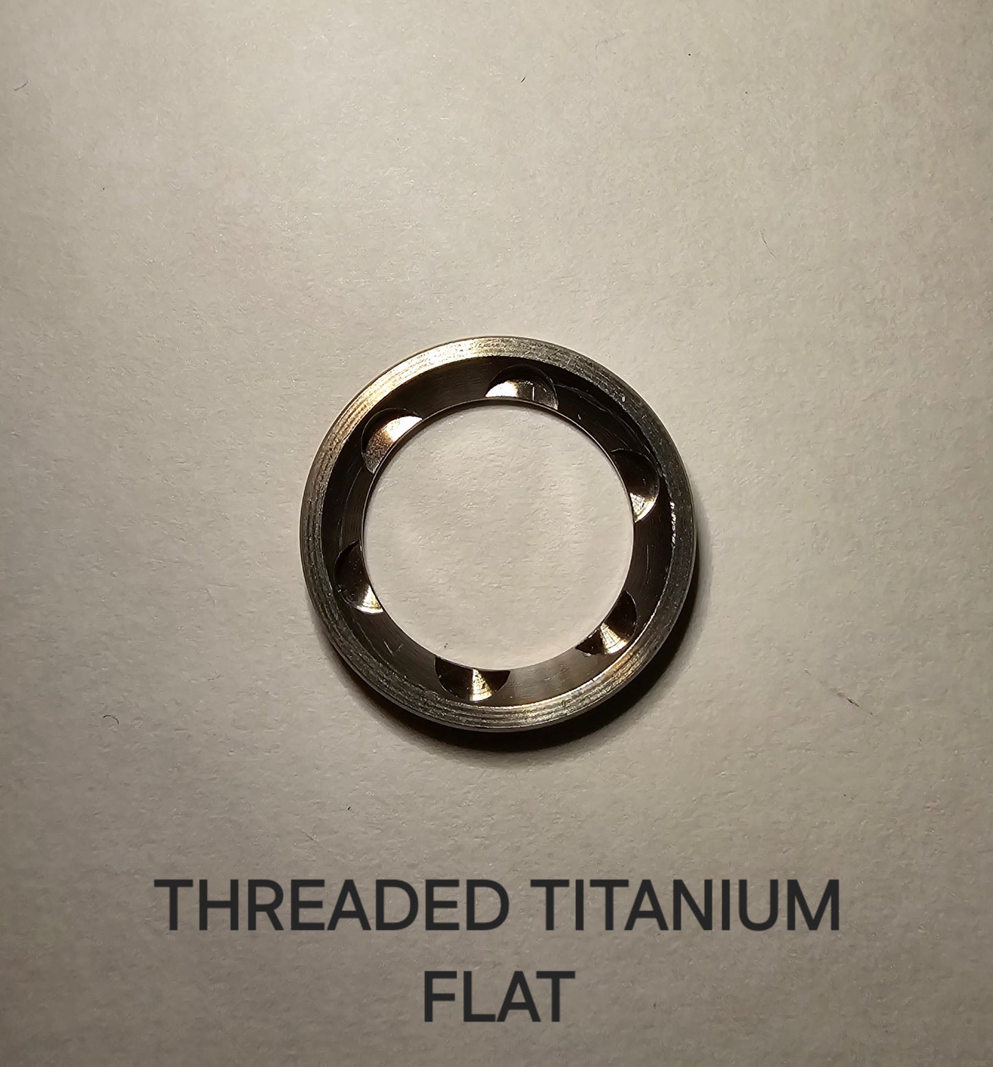 Emisar/Noctigon replacement switch ring/button TITANIUM THREADED FLAT