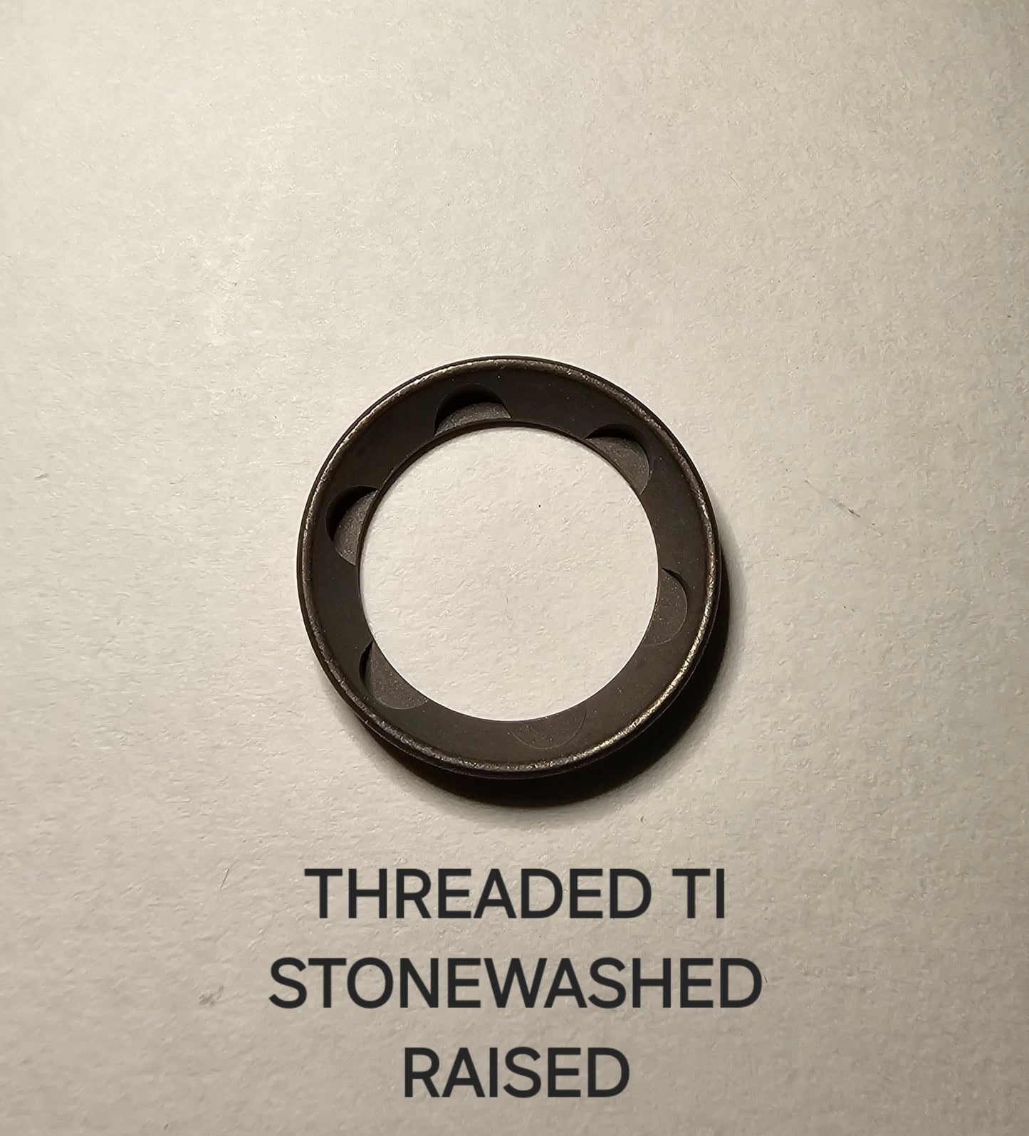 Emisar/Noctigon replacement switch ring/button TITANIUM STONEWASHED THREADED RASIED