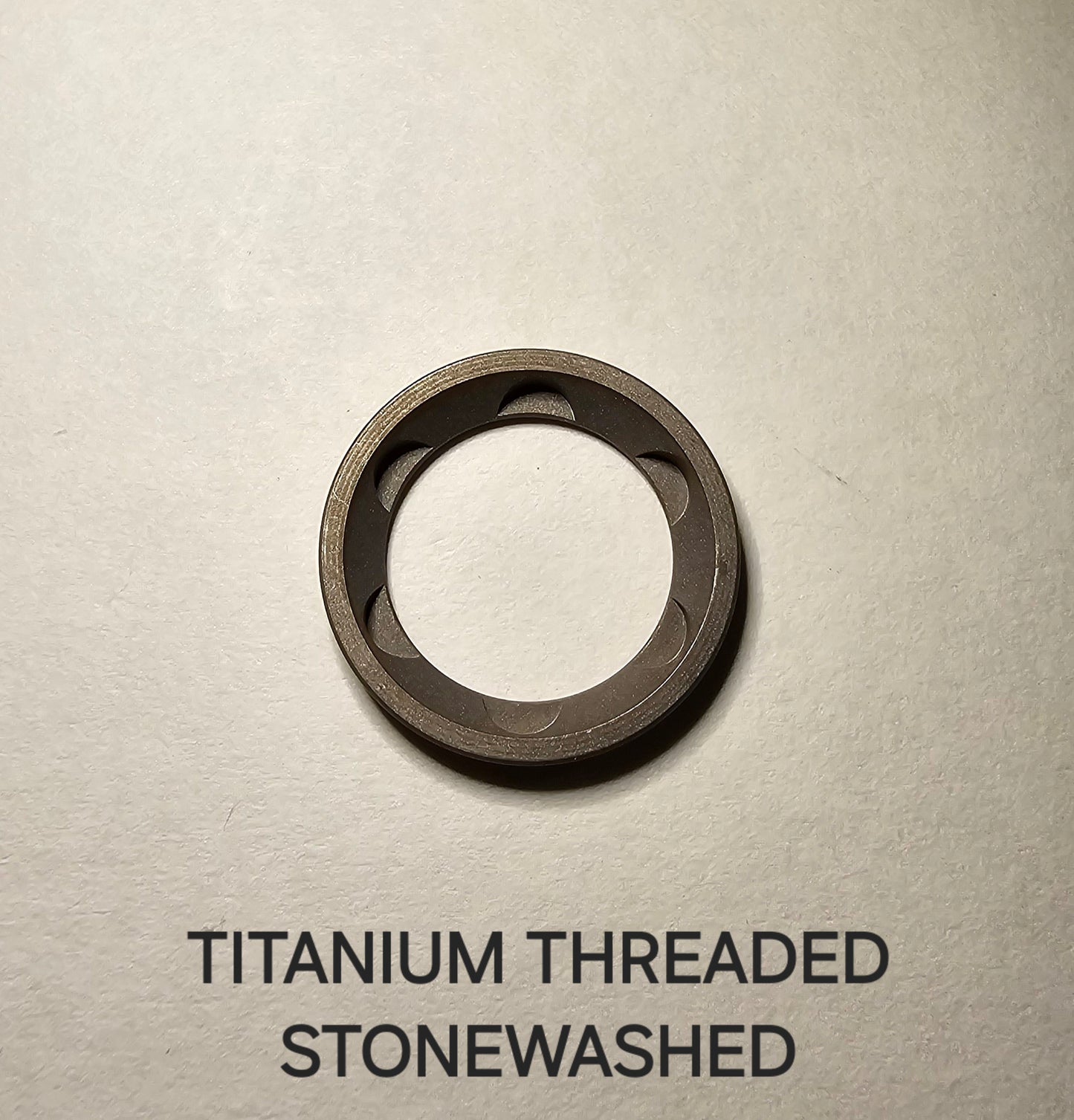 Emisar/Noctigon replacement switch ring/button TITANIUM STONEWASHED THREADED FLAT