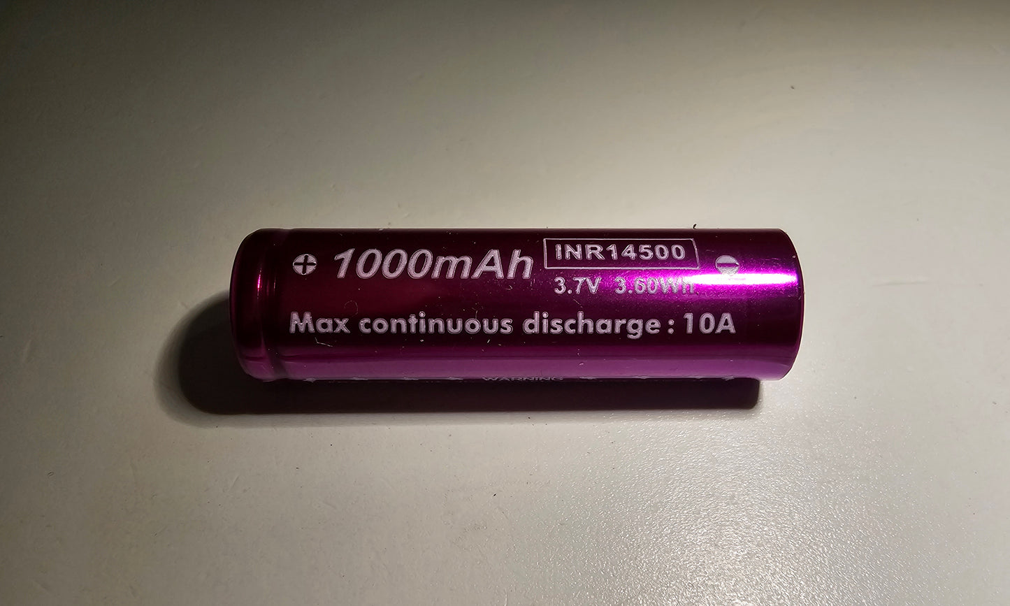 Vapcell H10 14500 10A Lithium-Ion battery *MUST BE SOLD WITH A FLASHLIGHT + FEDEX*
