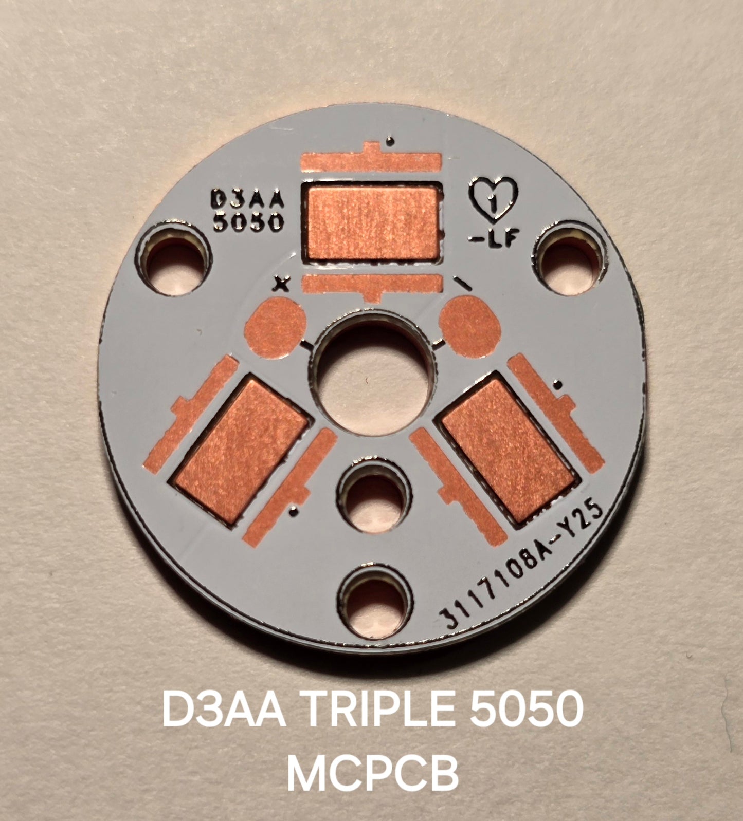 Emisar Noctigon XP Raw MCPCB/AUX Custom 20 X 1.6MM D3AA TRIPLE 5050 SMD MCPCB (CUSTOM)