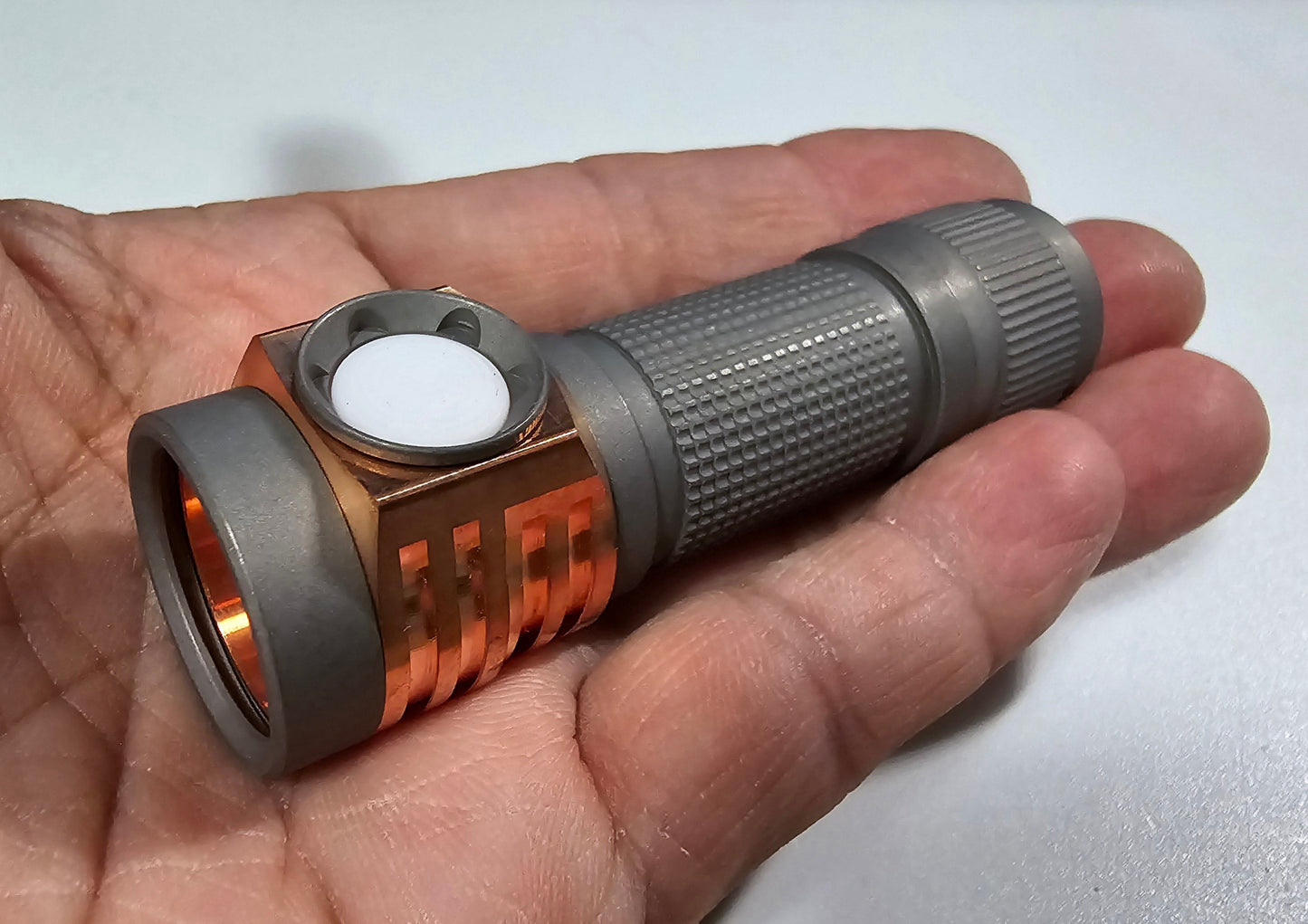 Emisar D3AA Titanium 14500/AA LED Flashlight *CUSTOM BUILT-TO-ORDER* STONEWASHED TITANIUM