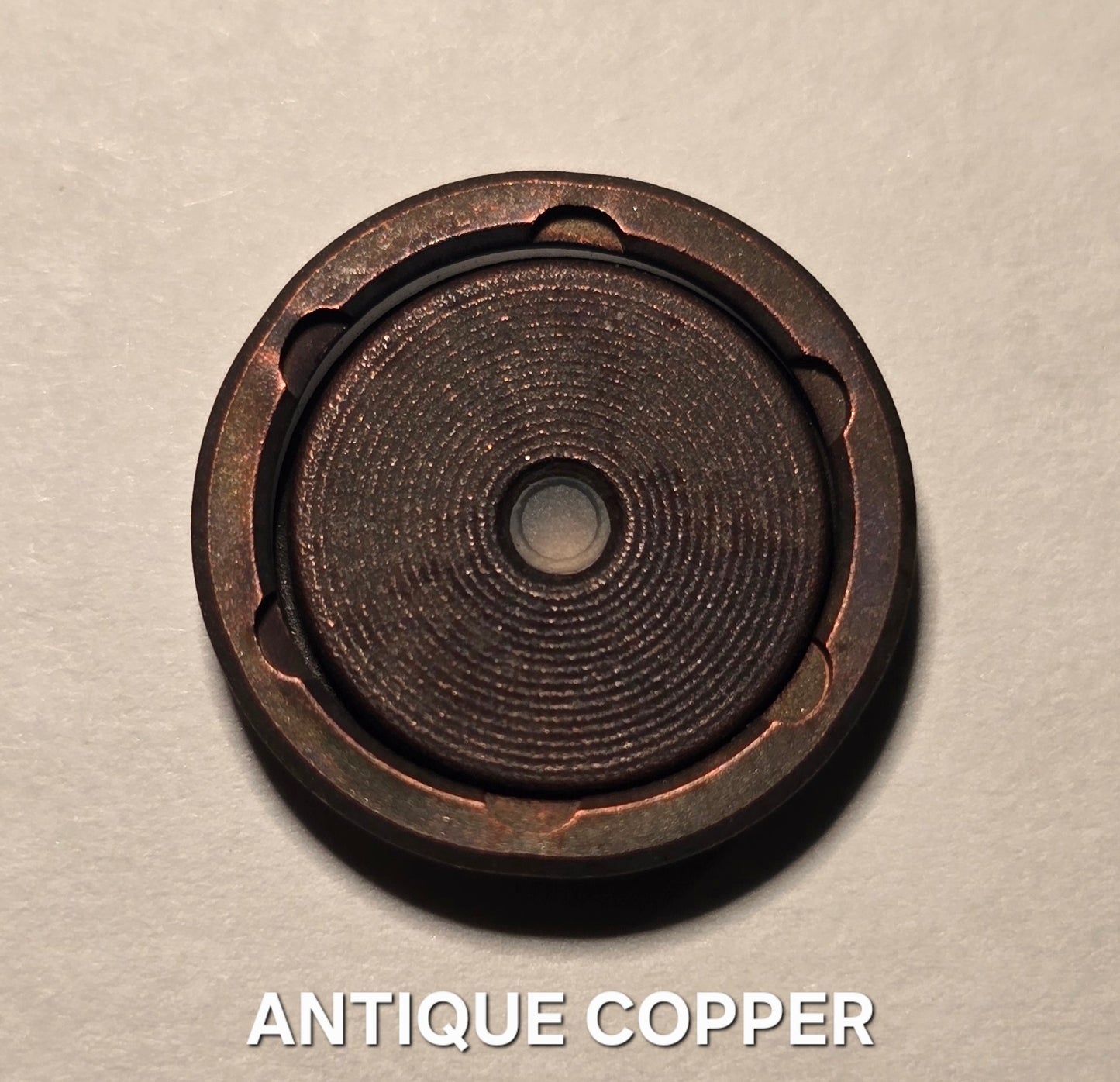 Emisar/Noctigon replacement switch ring/button NEW! ANTIQUE COPPER METAL SWITCH BUTTON W SWITCH RING BEZEL (SET)