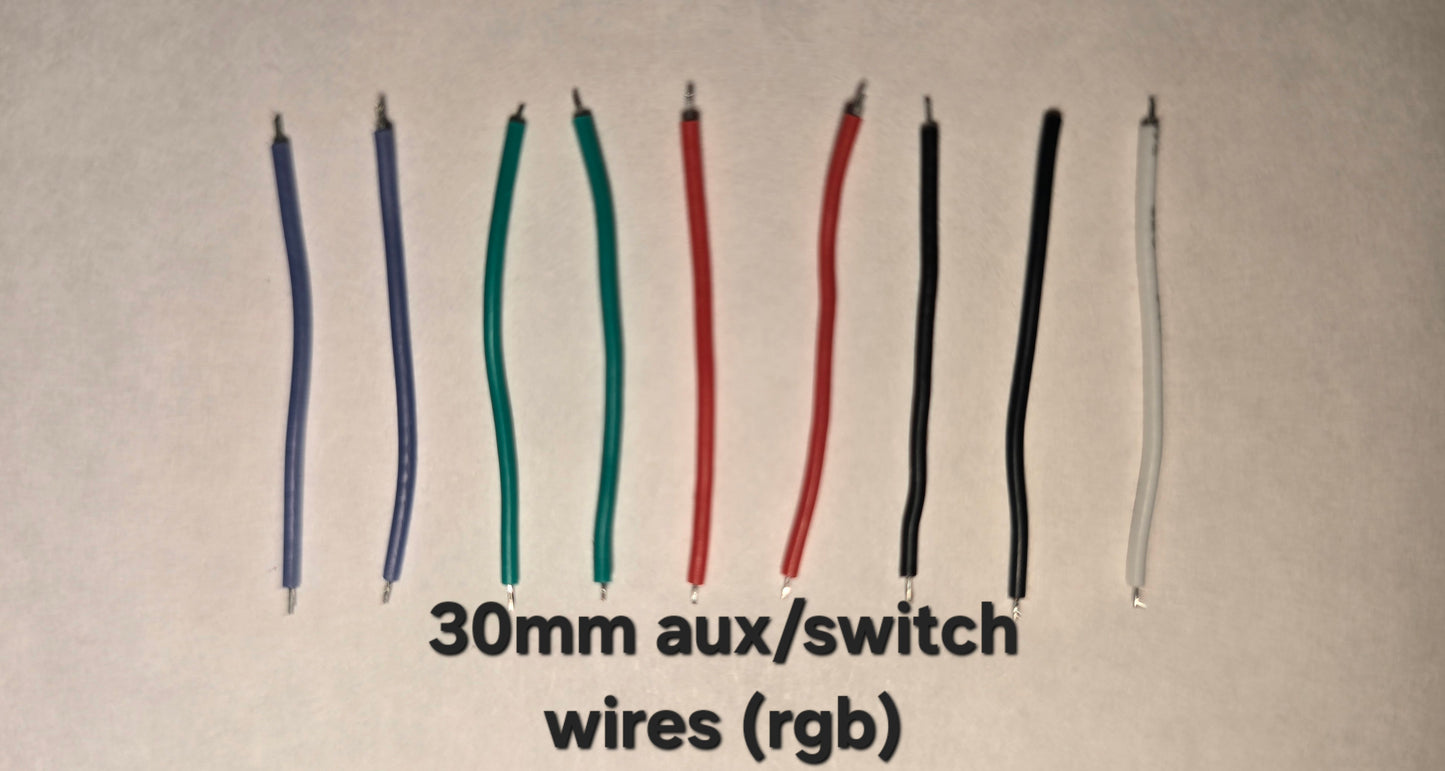 Emisar Noctigon XP Raw MCPCB/AUX Custom 30MM AUX BOARD RGB SWITCH WIRES (SET OF 9)