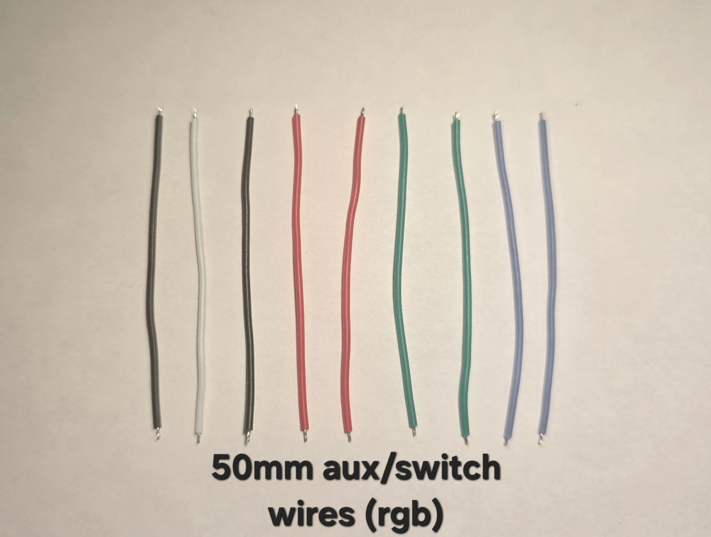 Emisar Noctigon XP Raw MCPCB/AUX Custom 50MM AUX BOARD RGB SWITCH WIRES (SET OF 9)
