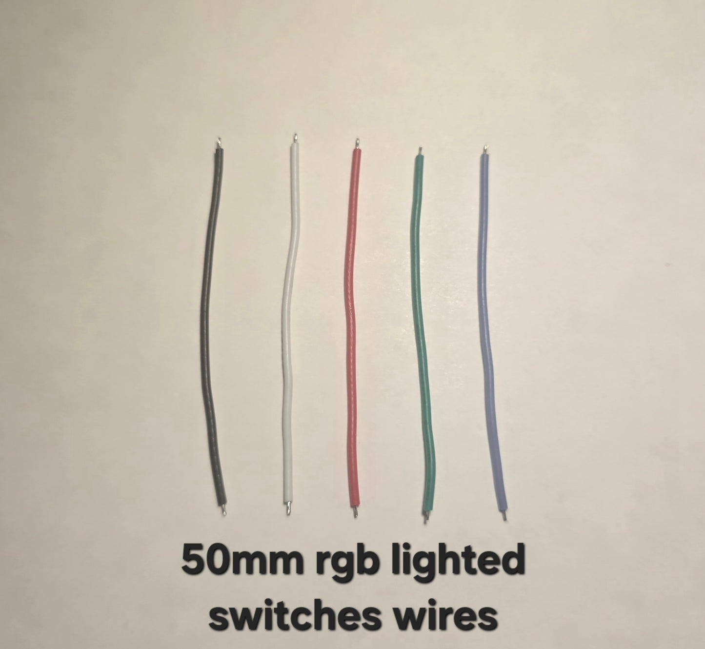 Emisar Noctigon XP Raw MCPCB/AUX Custom 50MM RGB SWITCH WIRE (SET OF 5)