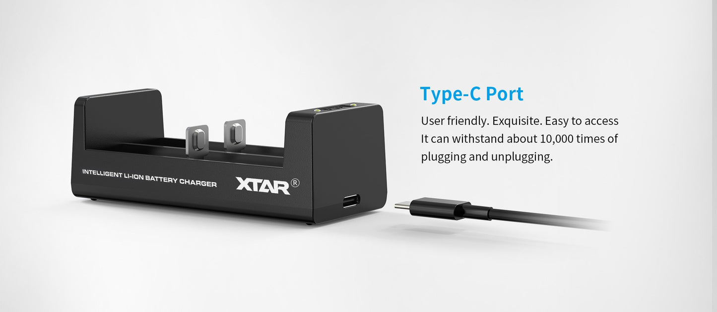 XTAR MC2 2-Slot USB-C Lithium-Ion Battery Charger