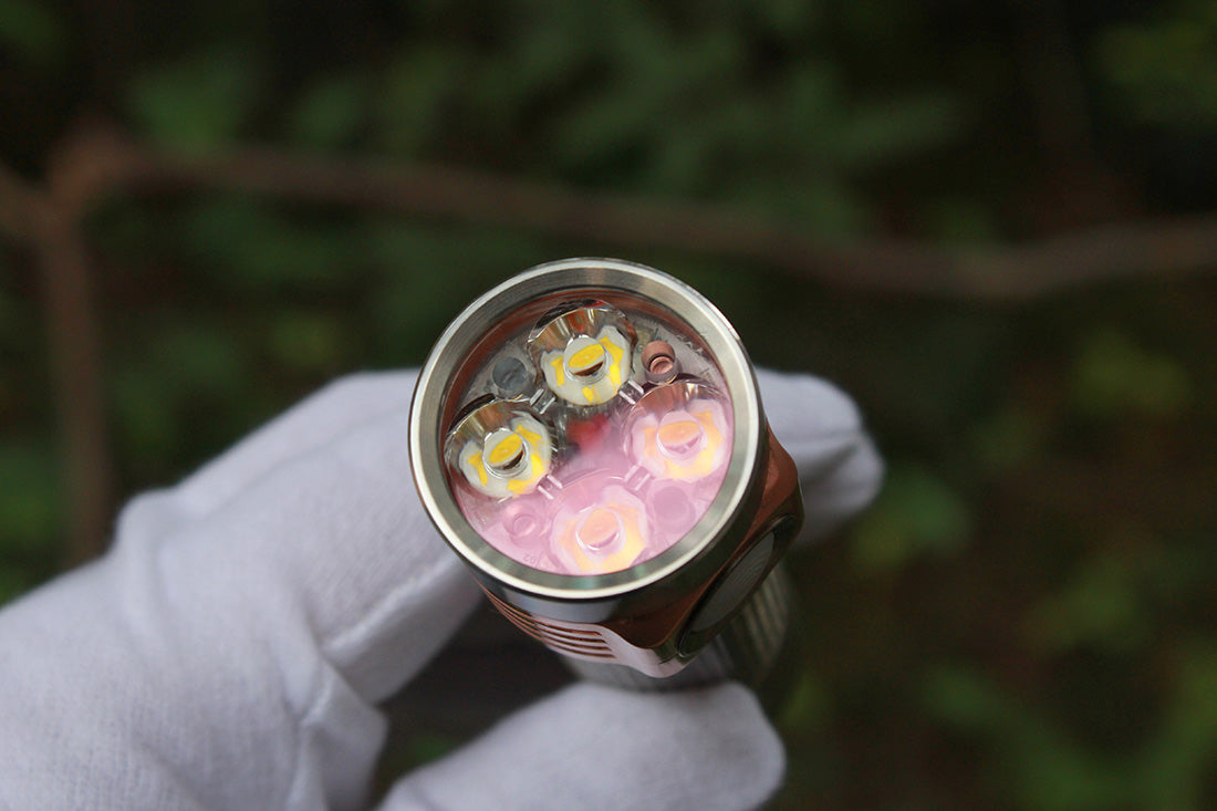Emisar D4v2 Titanium + Copper Nichia 519A High Power LED Flashlight