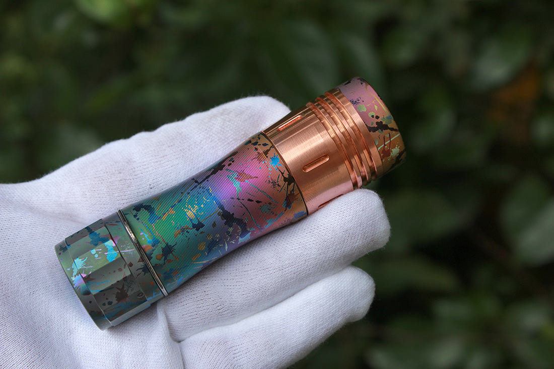 Noctigon KR4 Titanium 5050SMD 2-Channel High Power Led Flashlight TITANIUN COLORFUL D. SPLASH