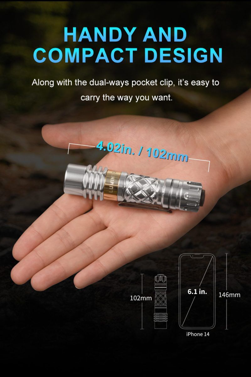 Lumintop Ring King 1000 Lumens 14500 EDC Tactical Flashlight