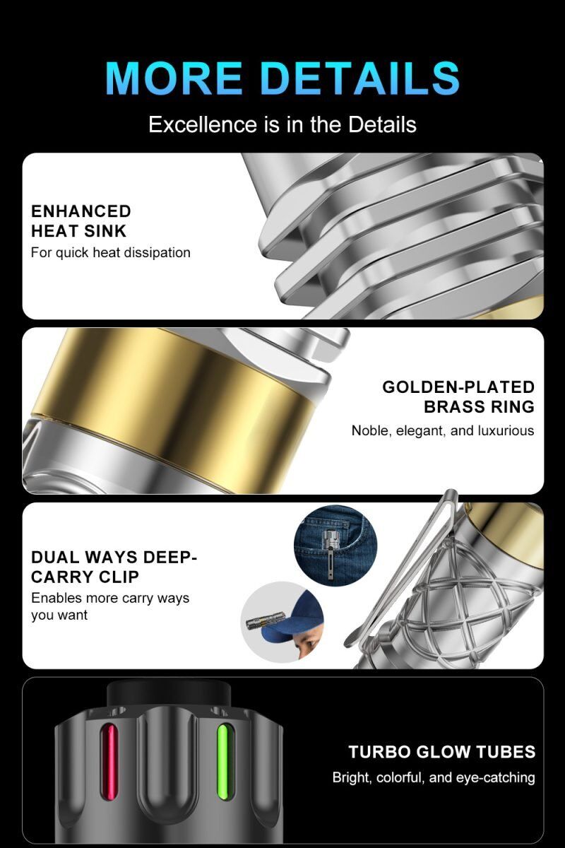 Lumintop Ring King 1000 Lumens 14500 EDC Tactical Flashlight