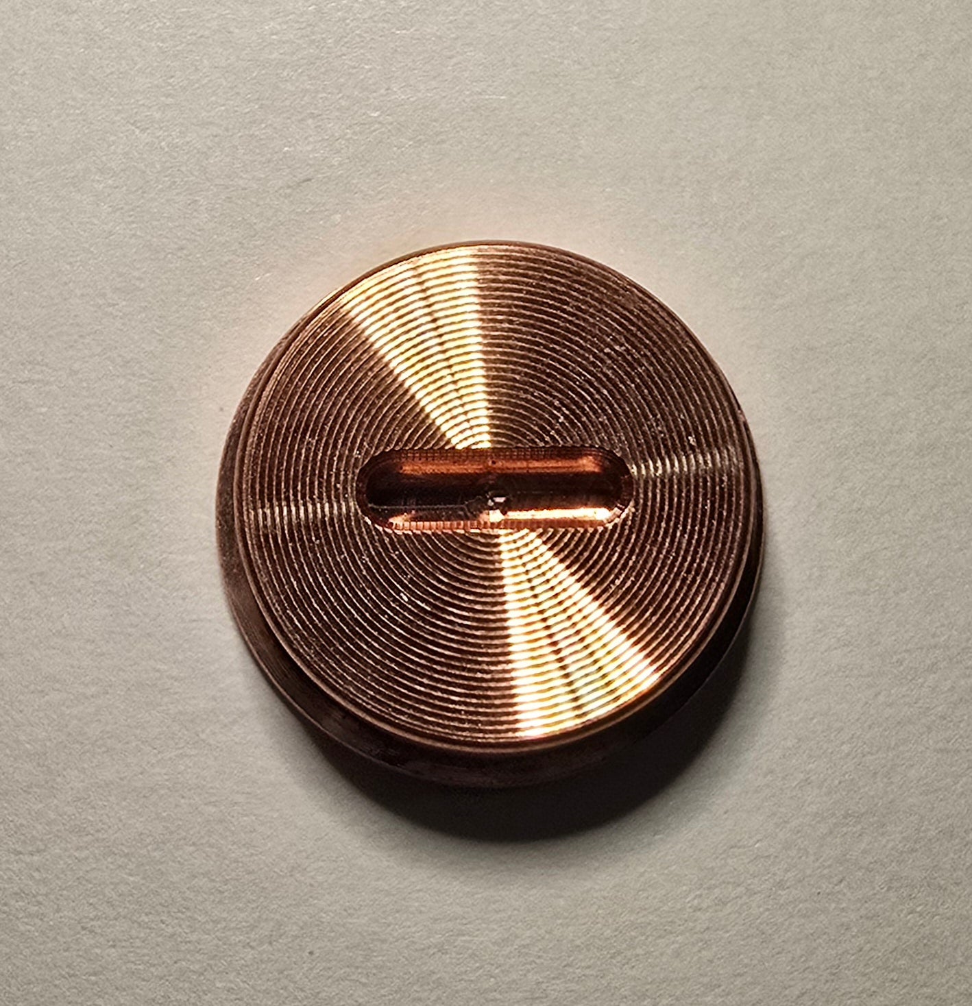 Emisar/Noctigon replacement switch ring/button KR4 KR1 COPPER SWITCH BUTTON W SINGLE TRIT SLOT