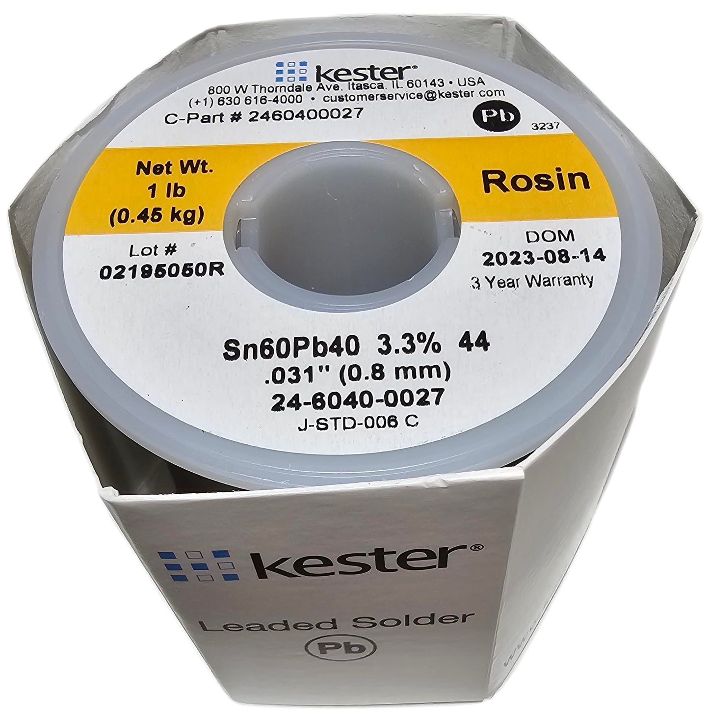 Kester Solder KESTER 44 0.8MM 1-OUNCE (60 40)