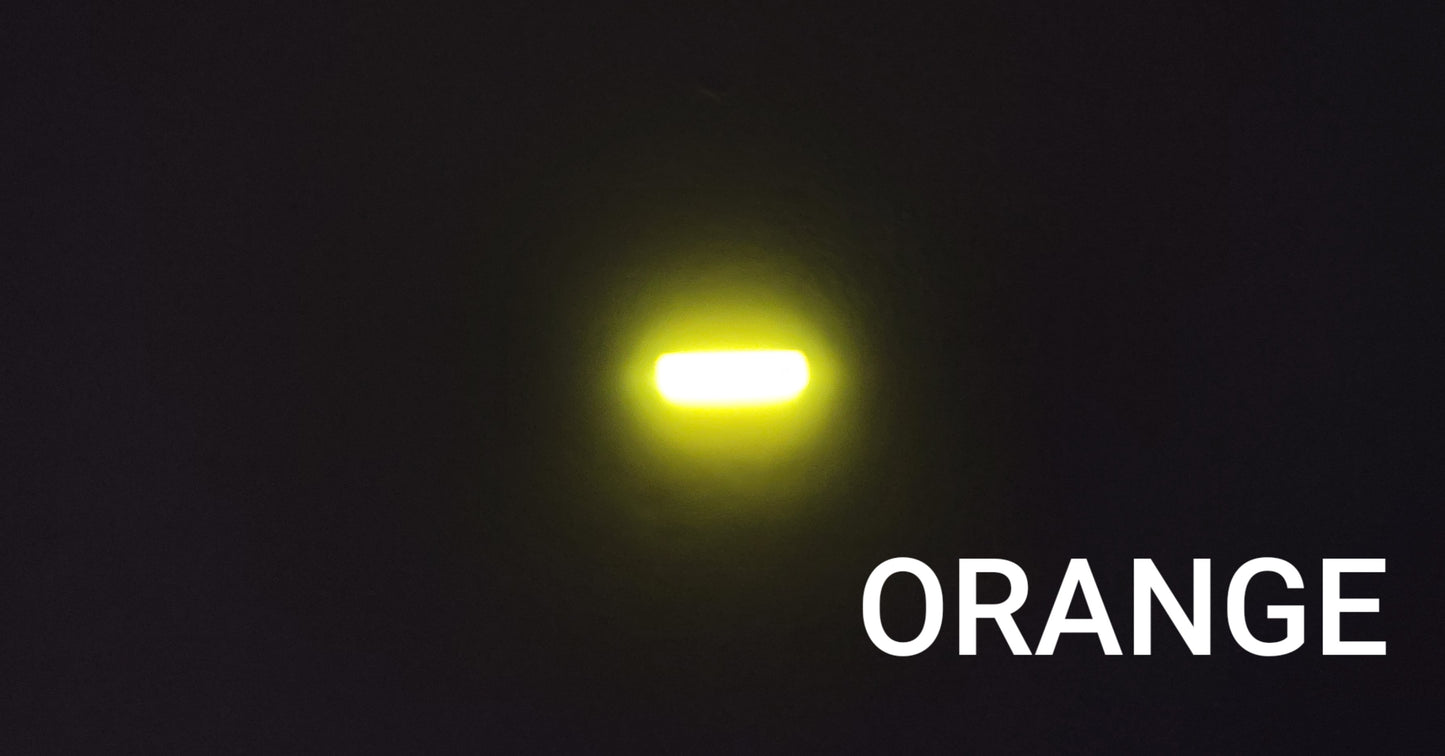 GITD Glow in The Dark Glow tubes Orange