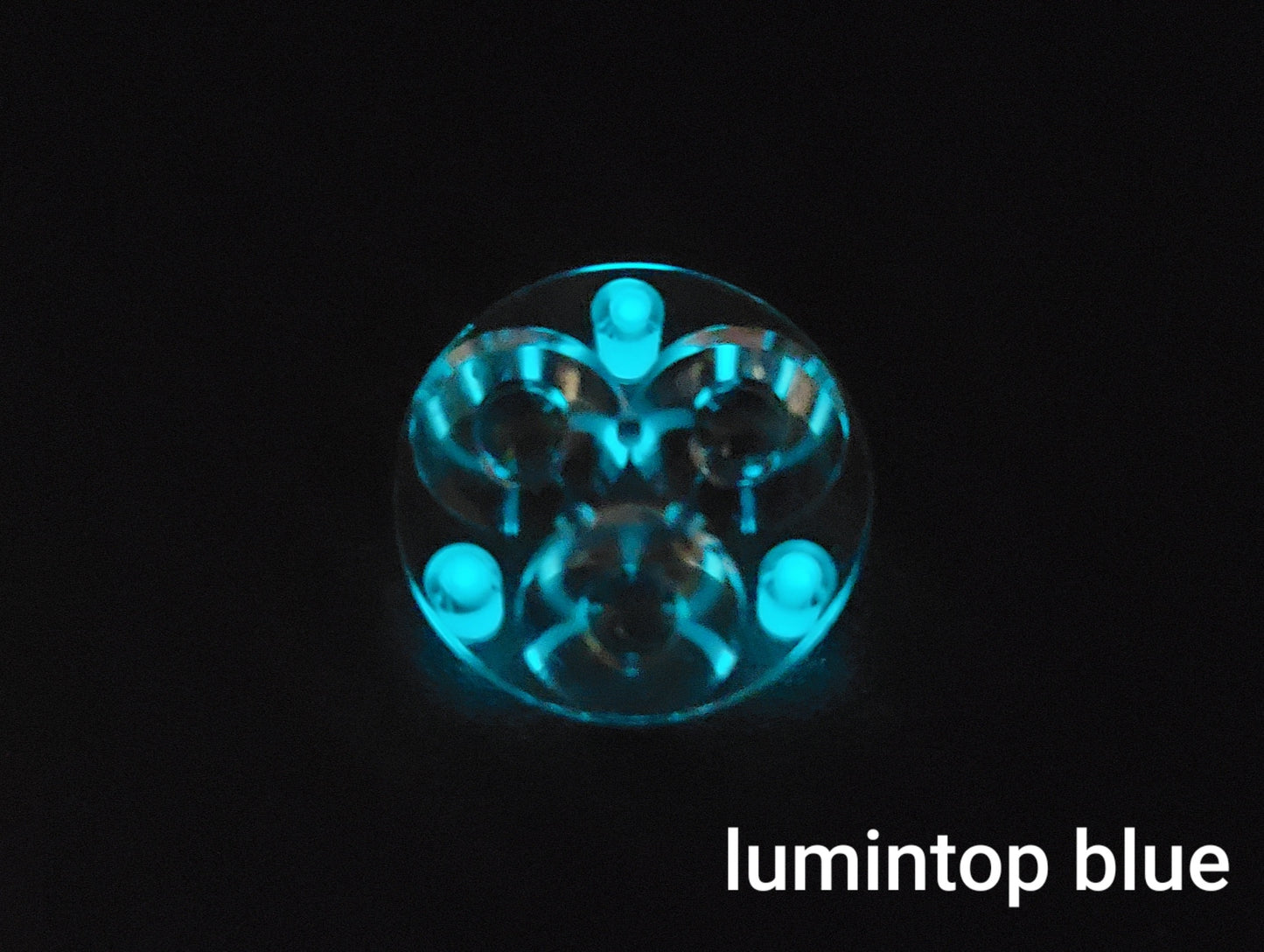 Carclo 10511 10507 Drilled Optics 20mm 1.5x6mm For Tritium or Glow Tubes 10507 W LUMINTOP BLUE GLOW TUBE INSTALLED
