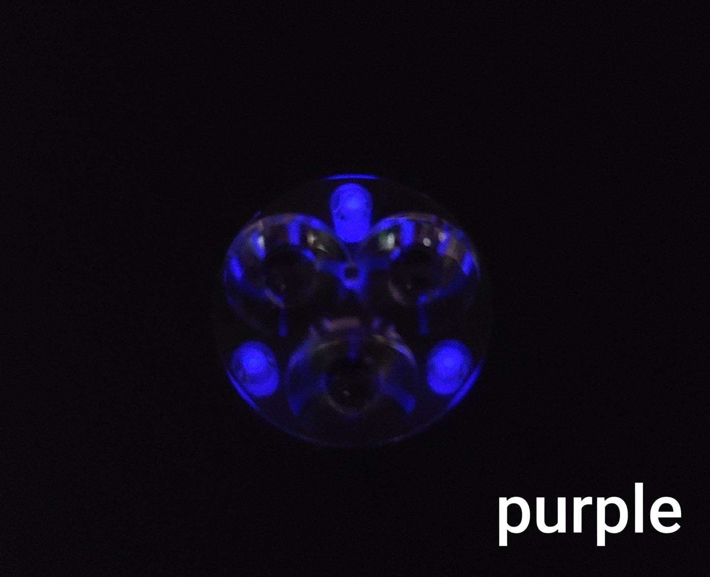 Carclo 10511 10507 Drilled Optics 20mm 1.5x6mm For Tritium or Glow Tubes 10507 W PURPLE GLOW TUBES INSTALLED