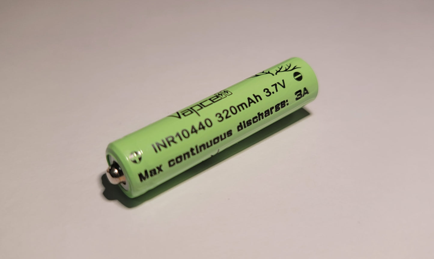 Vapcell INR10440 3.7v 320mAh Rechargeable Li-ion Battery *** HAS TO BE SHIPPED WITH FLASHLIGHT + FEDEX ***