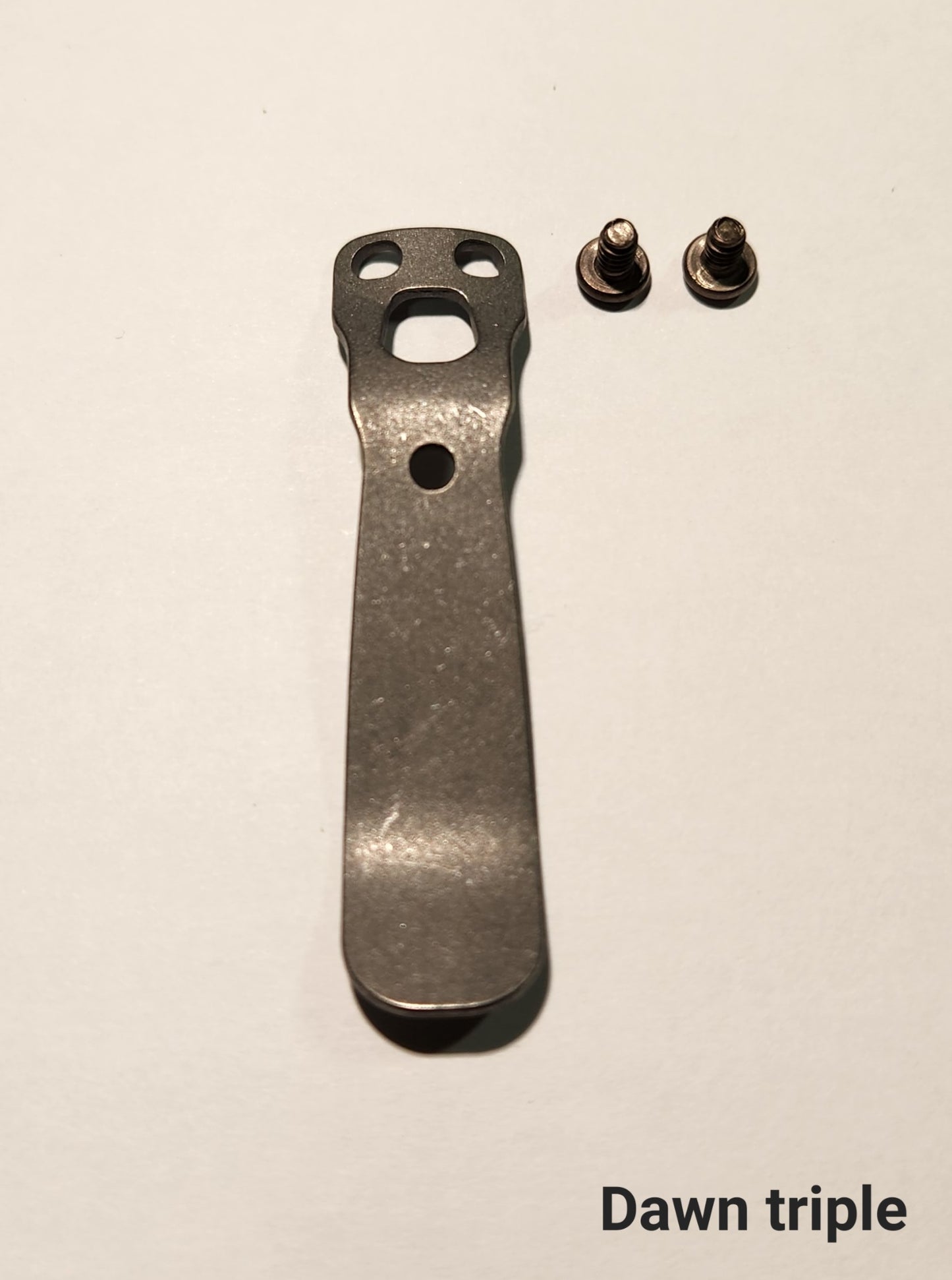 ReyLight Replacement Pocket Clip DAWN TRIPLE STONEWASHD (TITANIUM W SCREWS)