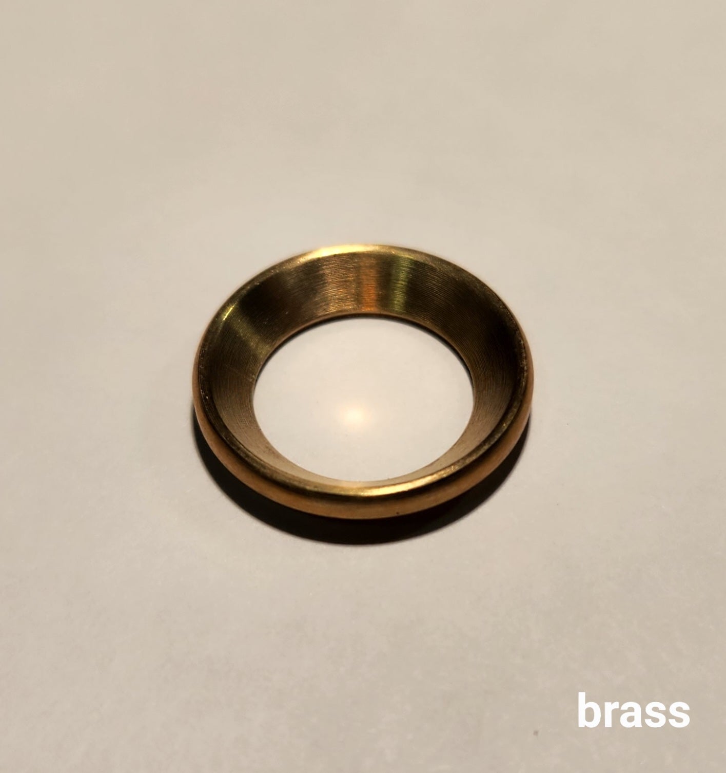 Emisar/Noctigon replacement switch ring/button BRASS RAISED (PRESSED)