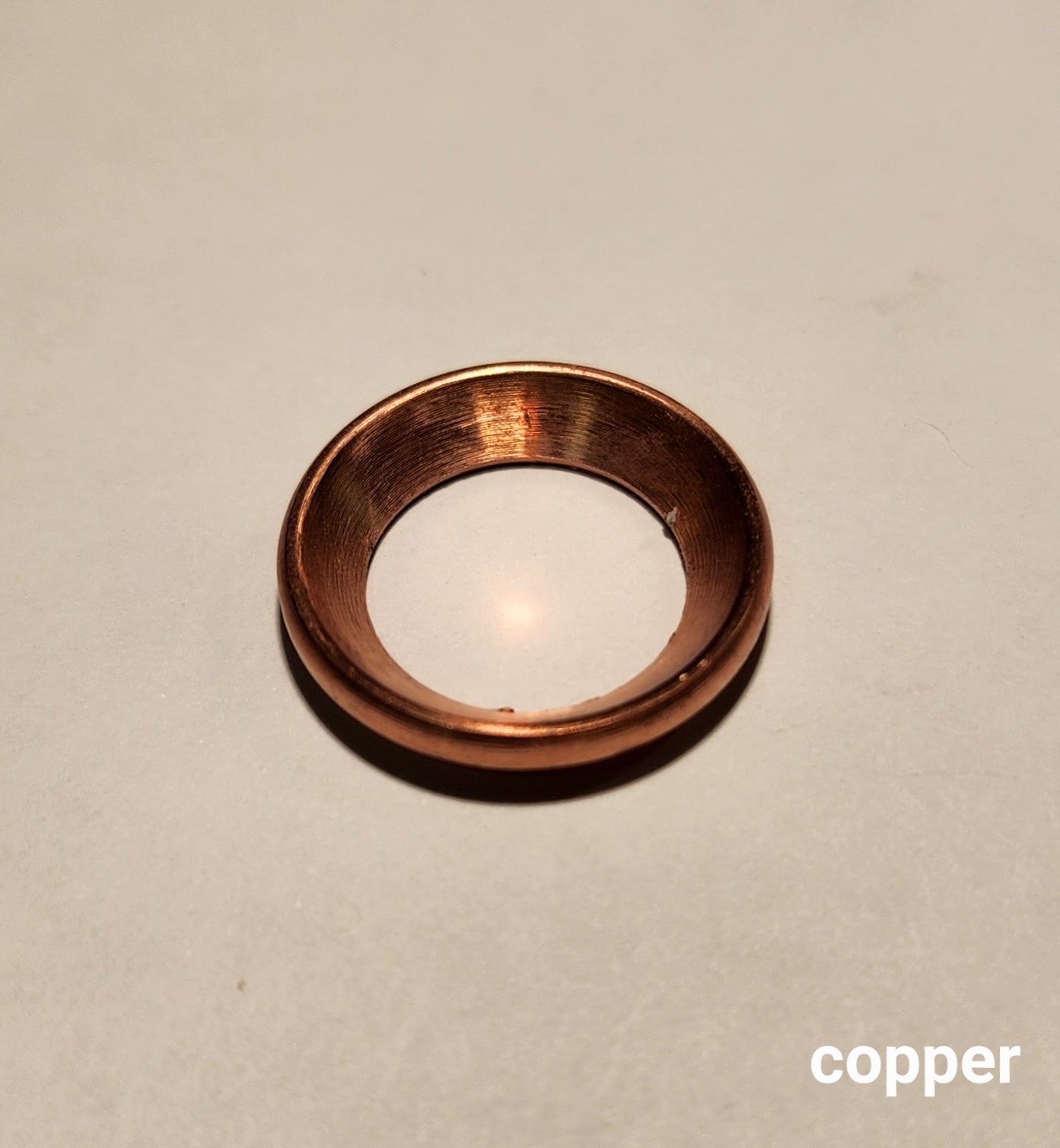 Emisar/Noctigon replacement switch ring/button COPPER RAISED (PRESSED)