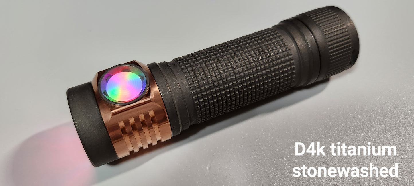 Emisar D4K Titanium 21700 High Power LED Flashlight "CUSTOM BUILT-TO-ORDER"