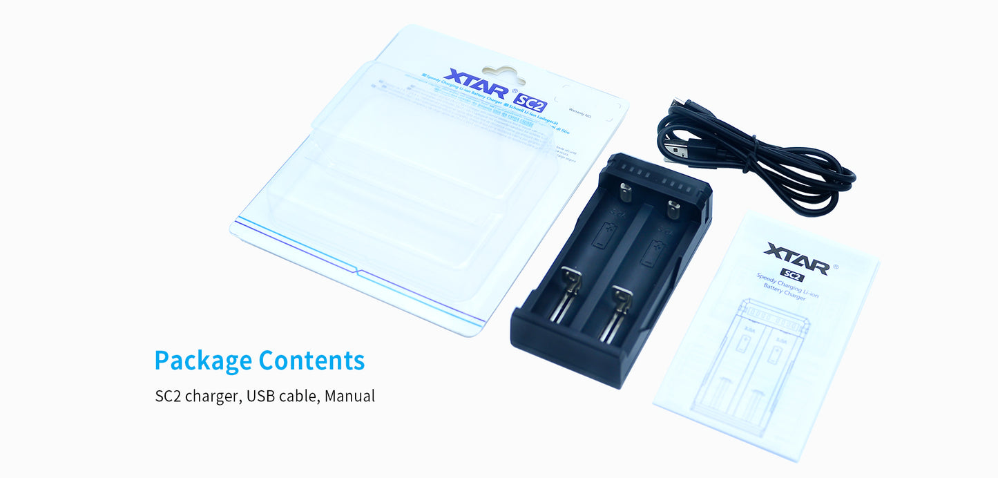 XTAR SC2 3A QC3.0 Fast Lithium-Ion Battery Charger