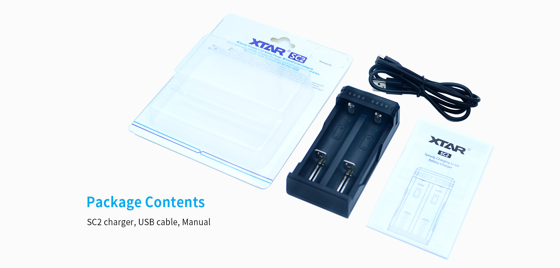 XTAR SC2 3A QC3.0 Fast Lithium-Ion Battery Charger