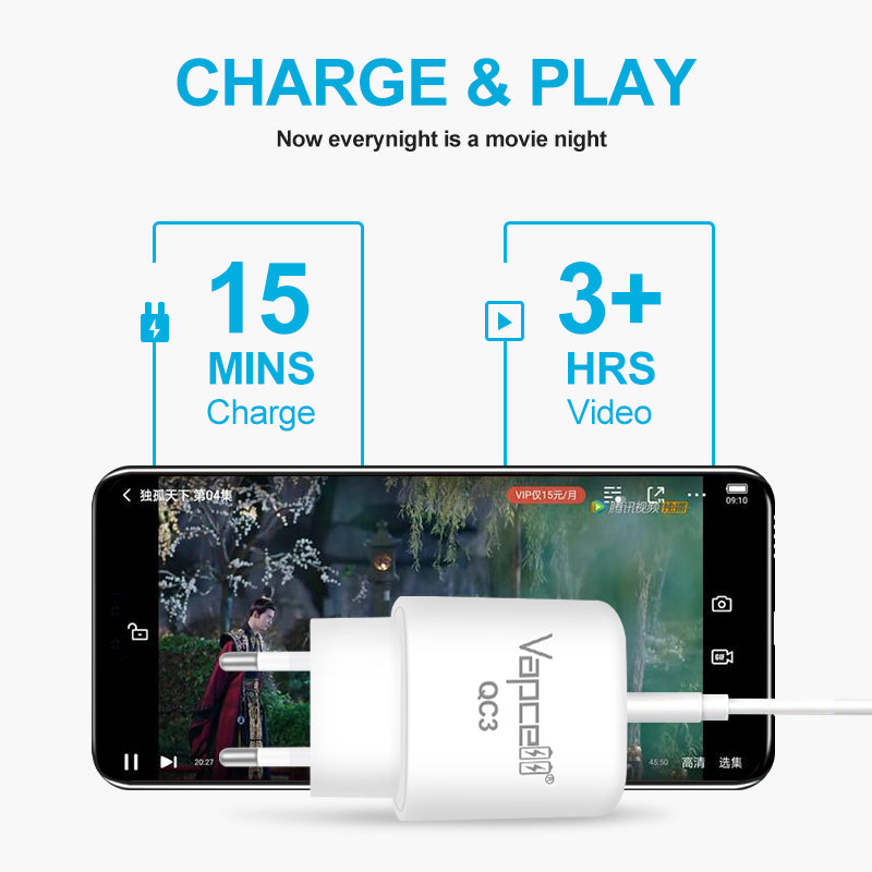 Vapcell QC3 UBB Fast Charging Power Adapter
