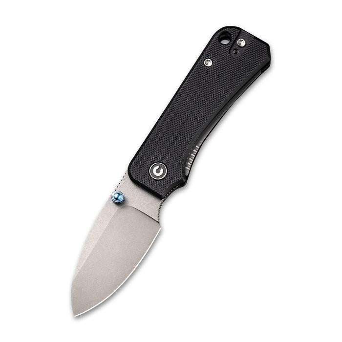 Civivi Baby Banter Thumb Stud Knife - Black G10 Handle (2.34" Gray Stonewashed Nitro-V) C 19068S-1
