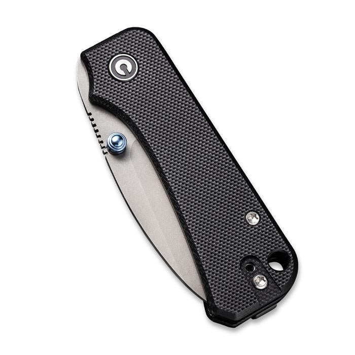 Civivi Baby Banter Thumb Stud Knife - Black G10 Handle (2.34" Gray Stonewashed Nitro-V) C 19068S-1