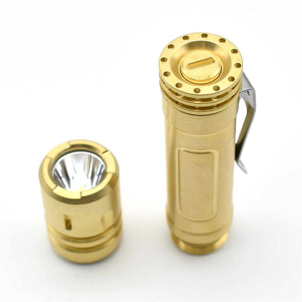 ReyLight Lan Brass Custom LED Flashlight