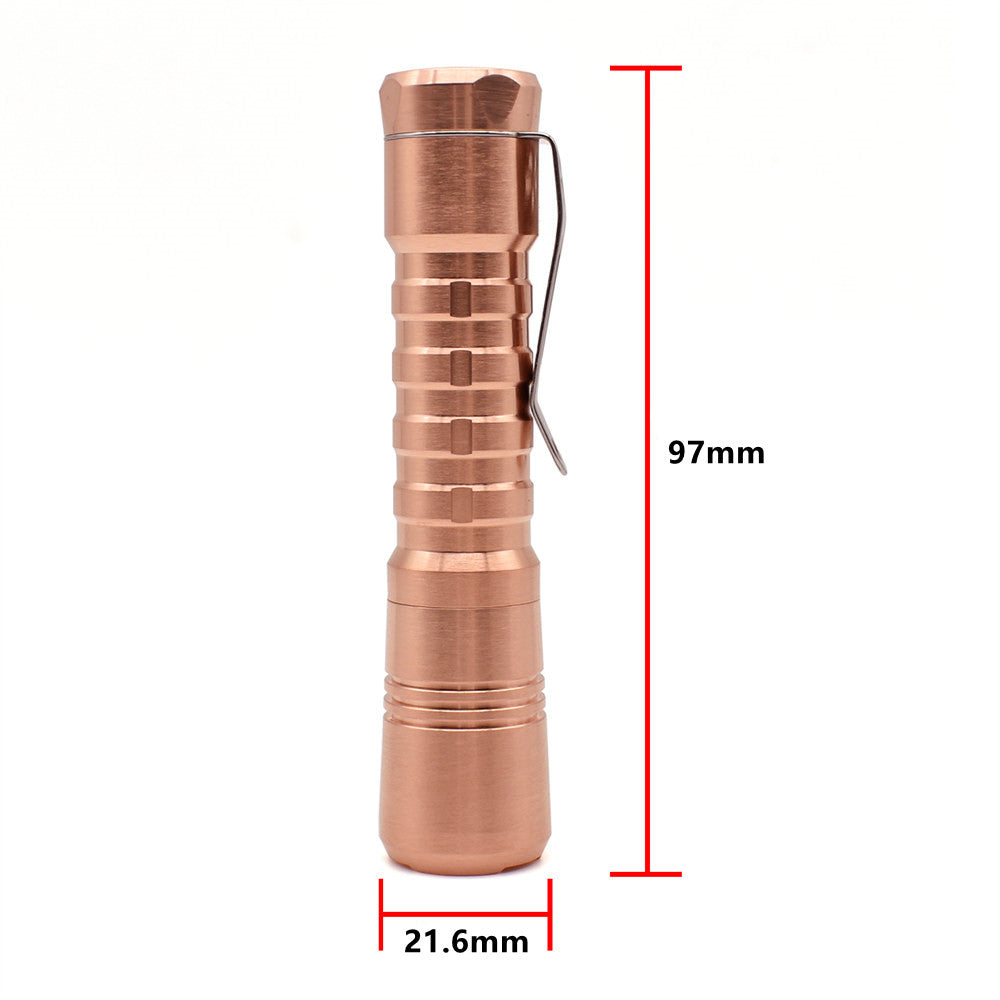 ReyLight Pineapple Copper AA Custom LED Flashlight Nichia 219b SW45k