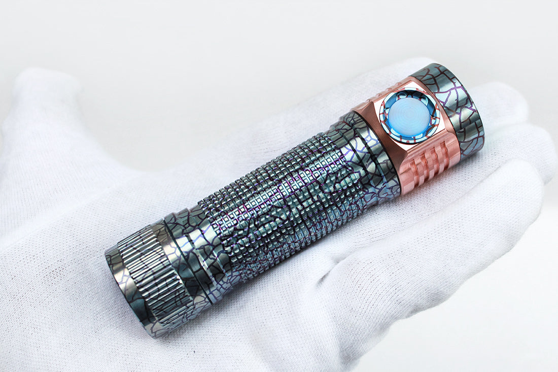 Emisar D4K D4KTI Titanium Colorful 21700 High Power LED Flashlight *CUSTOM BUILT-TO-ORDER* C. CRACKLE