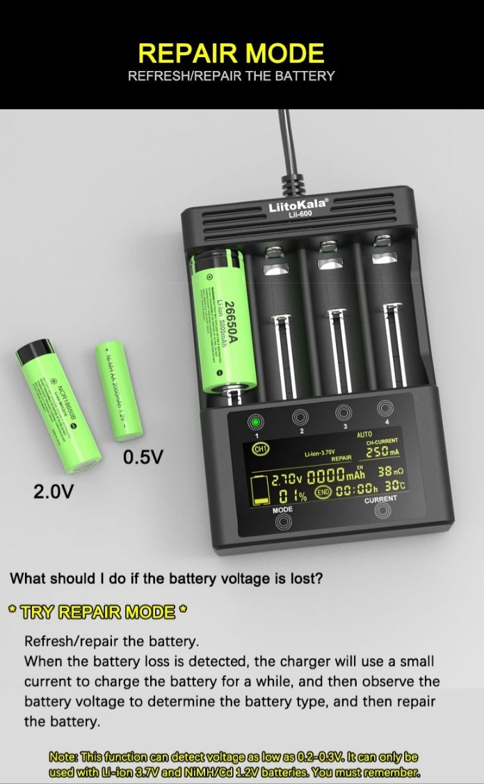 Liitokala Lii-600 Lithium-Ion Smart Battery Charger