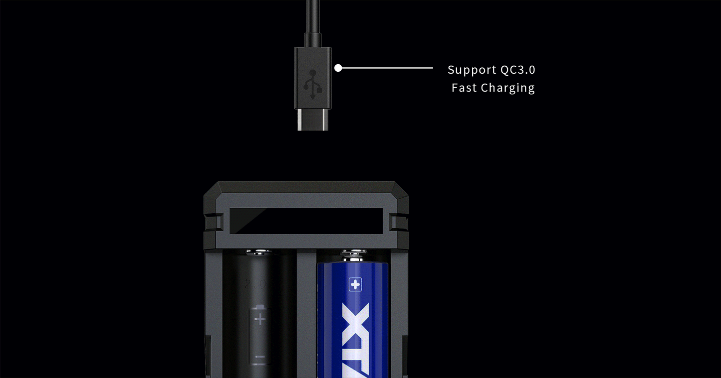 XTAR SC2 3A QC3.0 Fast Lithium-Ion Battery Charger