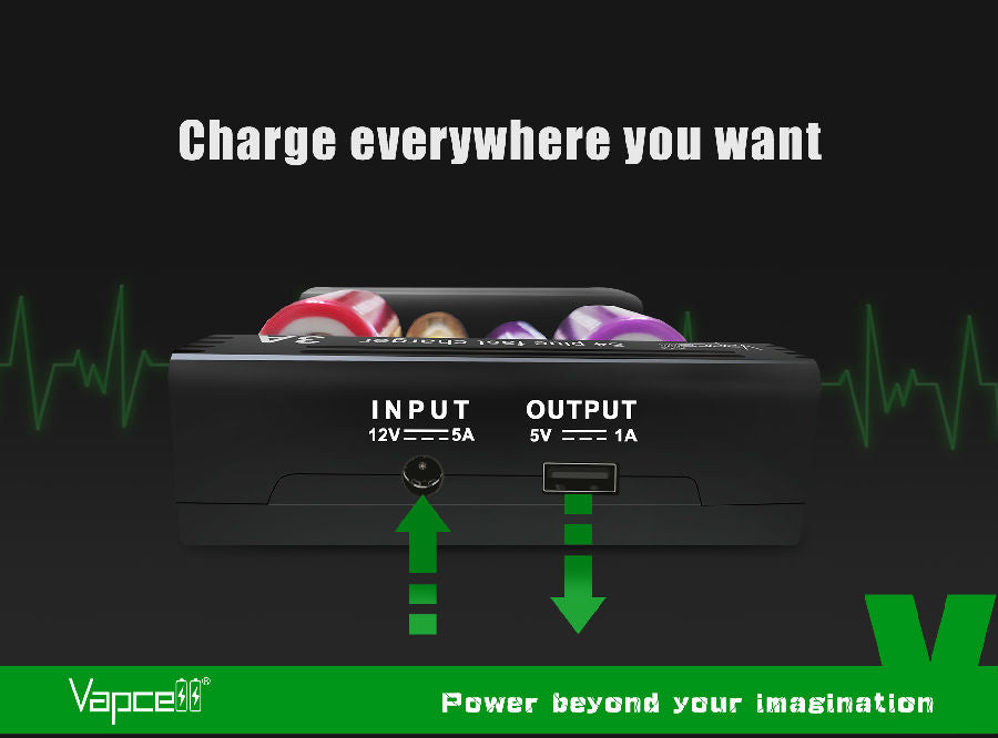 Vapcell S4 Plus 12A Super Smart Battery Charger