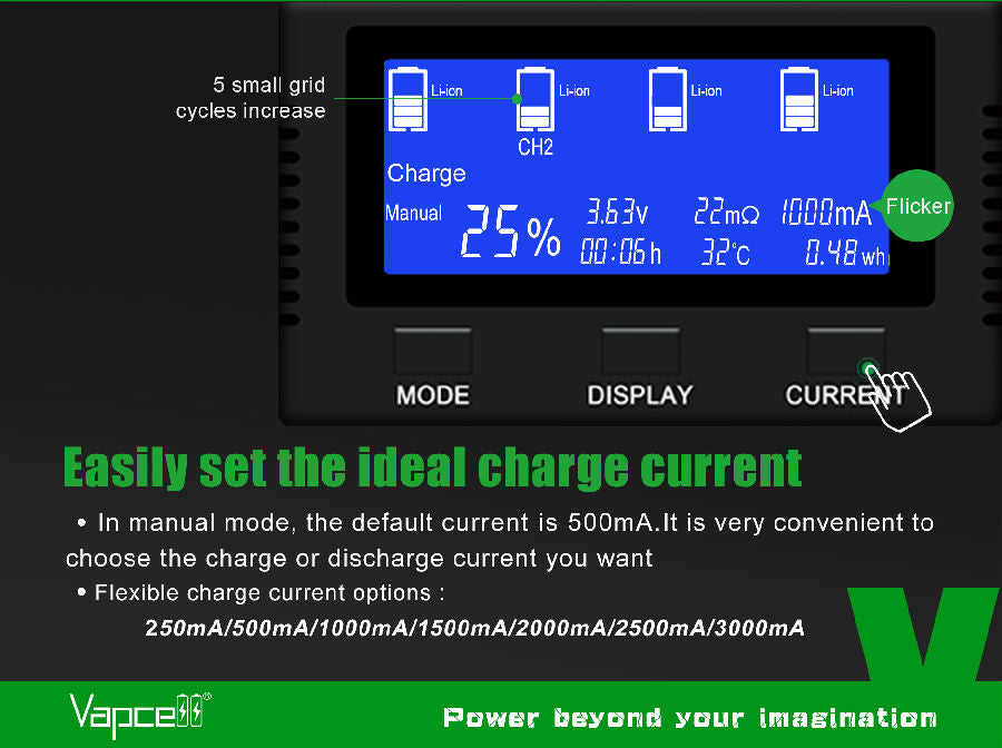 Vapcell S4 Plus 12A Super Smart Battery Charger
