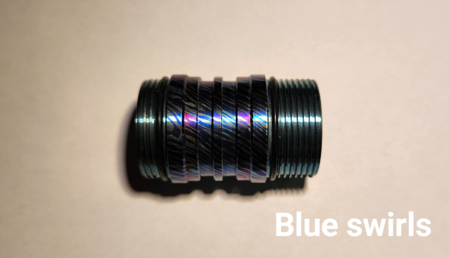 Emisar D4v2 Titanium 18350 Short tube D. Blue Swirls USA DIRECT
