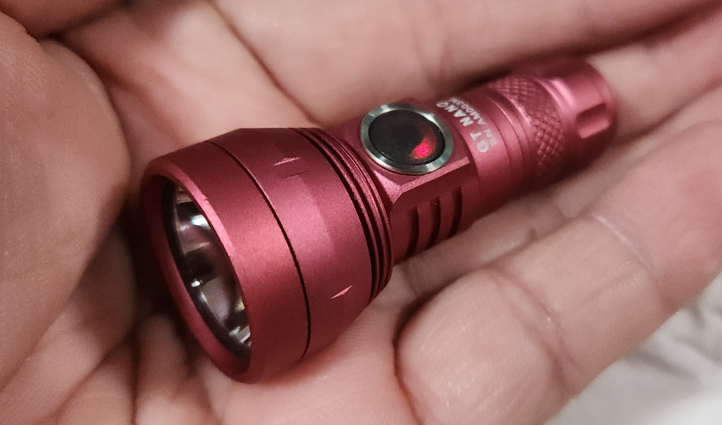 Lumintop GT Nano Red 450 Lumens 300 Meters Pocket Thrower EDC Keychain LED Flashlight