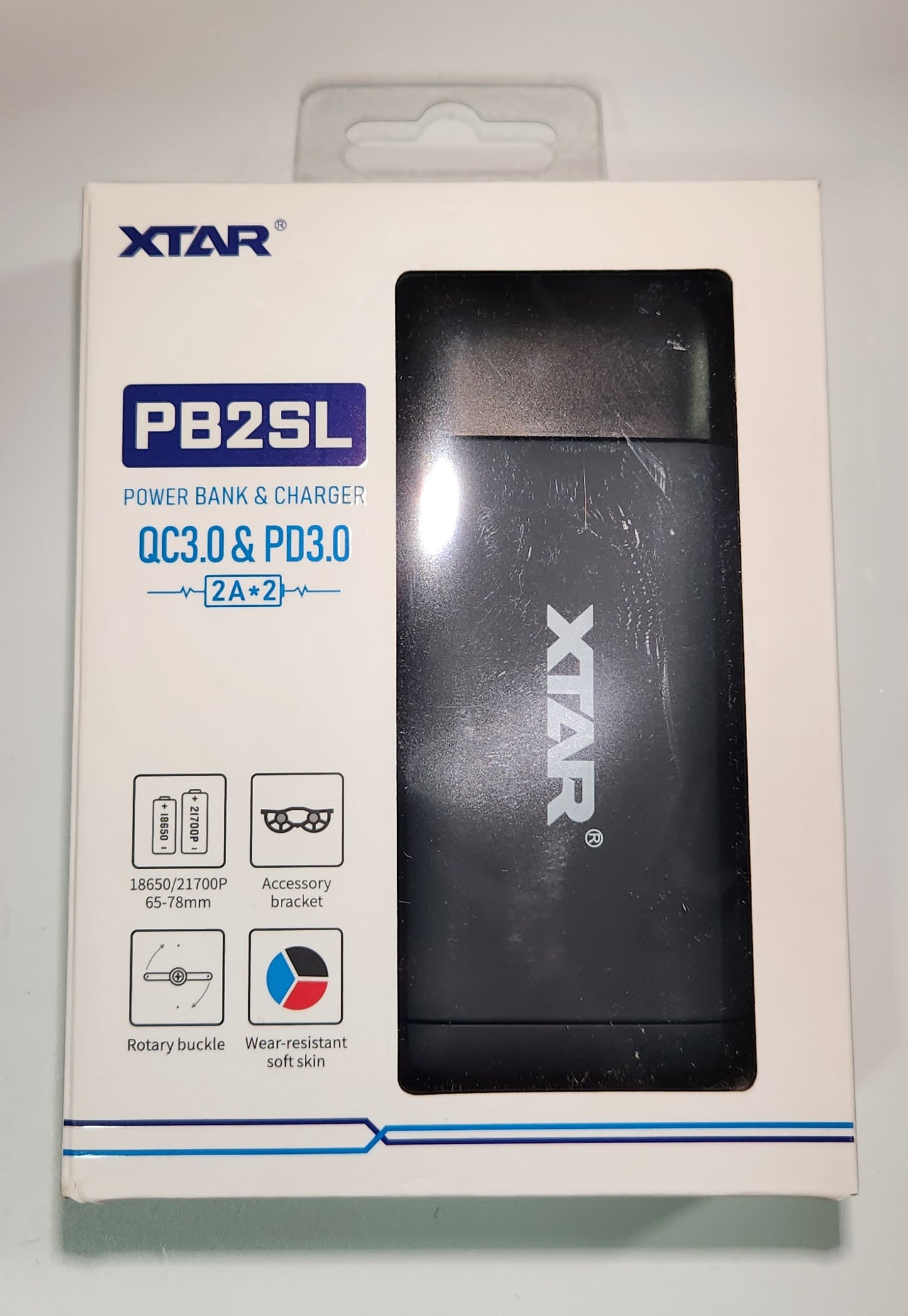 XTAR PB2SL QC 3.0 PD 3.0 18650 21700 Power Bank