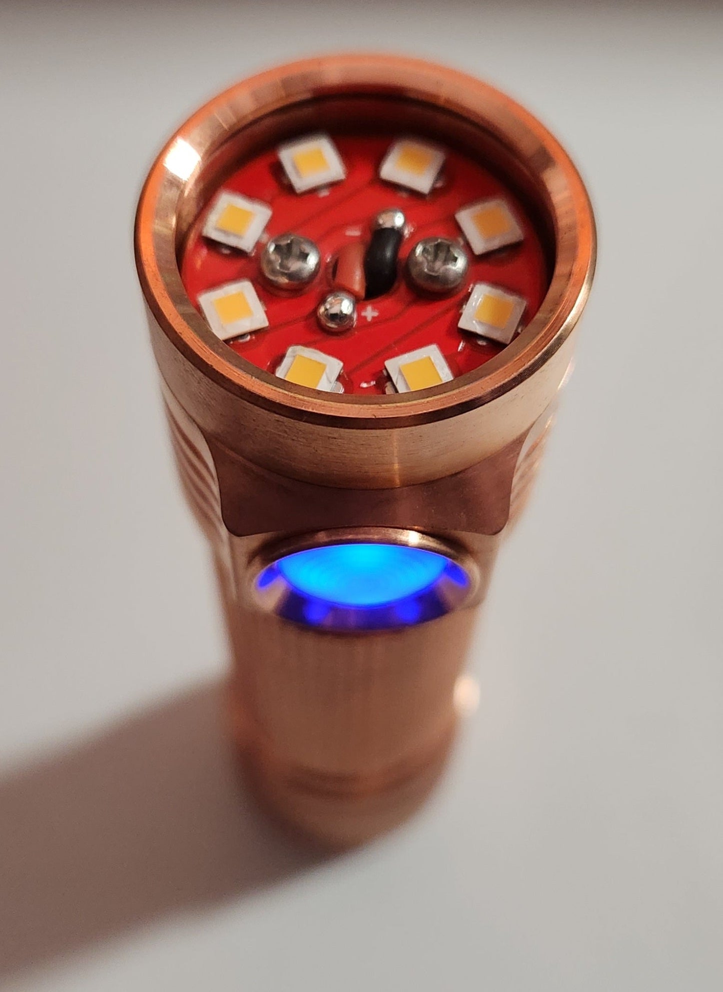 Emisar D4K Copper 8 X Mule 21700 High Power LED Flashlight "CUSTOM BUILT-TO-ORDER" FULL COPPER