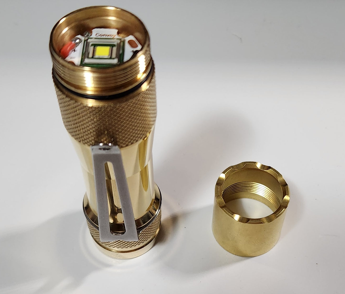 Lumintop FW1A Pro Titanium, Brass OR Aluminum Custom Led Flashlight BRASS W/SBT90.2