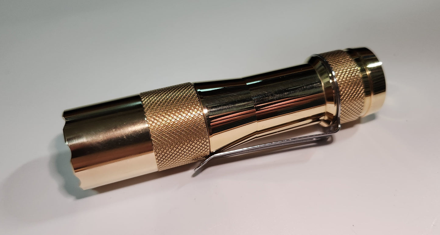 Lumintop FW1A Pro Titanium, Brass OR Aluminum Custom Led Flashlight BRASS W/SFT40